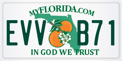 FL license plate EVVB71