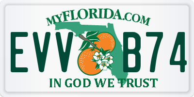 FL license plate EVVB74