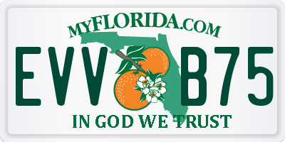FL license plate EVVB75