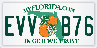 FL license plate EVVB76