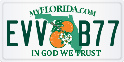 FL license plate EVVB77
