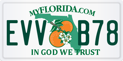 FL license plate EVVB78