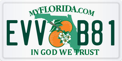 FL license plate EVVB81