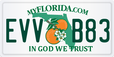 FL license plate EVVB83