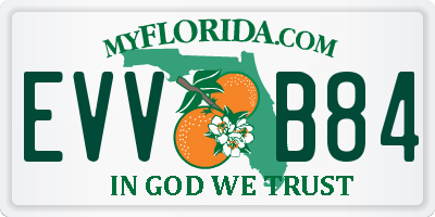 FL license plate EVVB84
