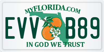 FL license plate EVVB89