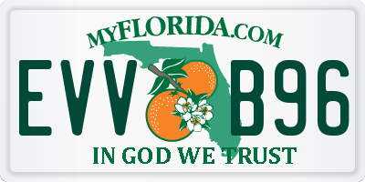 FL license plate EVVB96