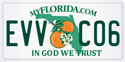 FL license plate EVVC06