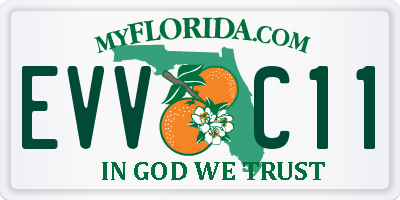 FL license plate EVVC11