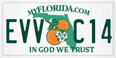 FL license plate EVVC14