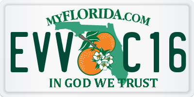 FL license plate EVVC16