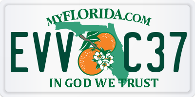 FL license plate EVVC37