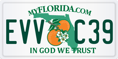 FL license plate EVVC39