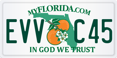 FL license plate EVVC45