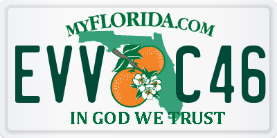 FL license plate EVVC46