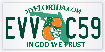 FL license plate EVVC59