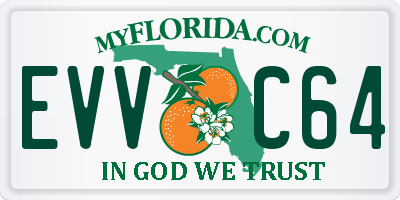 FL license plate EVVC64