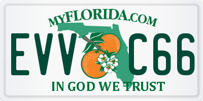 FL license plate EVVC66