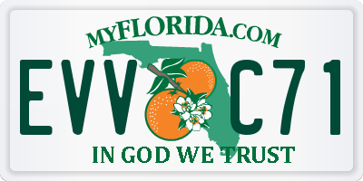 FL license plate EVVC71
