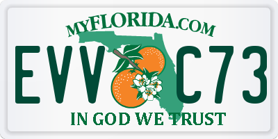 FL license plate EVVC73