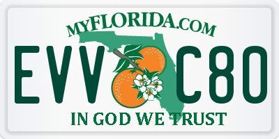 FL license plate EVVC80