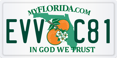 FL license plate EVVC81
