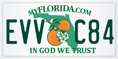 FL license plate EVVC84