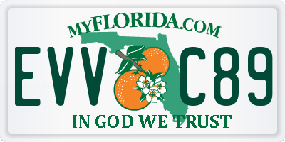 FL license plate EVVC89