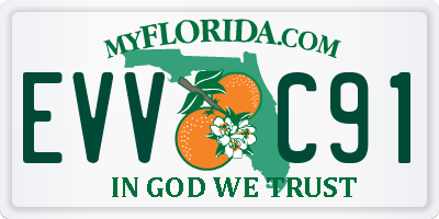 FL license plate EVVC91