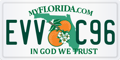 FL license plate EVVC96