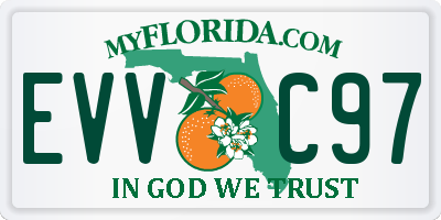 FL license plate EVVC97