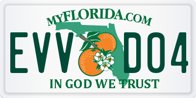 FL license plate EVVD04