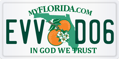 FL license plate EVVD06