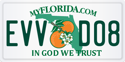 FL license plate EVVD08