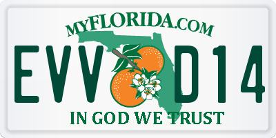 FL license plate EVVD14
