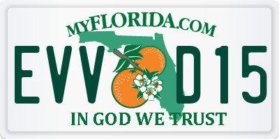 FL license plate EVVD15