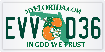 FL license plate EVVD36