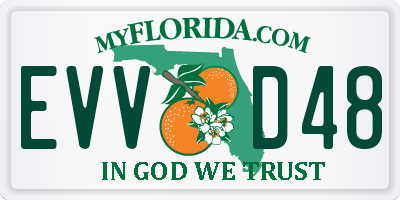 FL license plate EVVD48