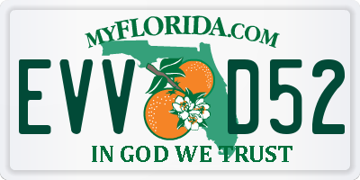 FL license plate EVVD52