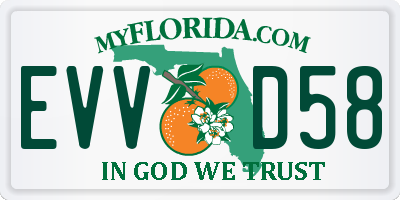 FL license plate EVVD58