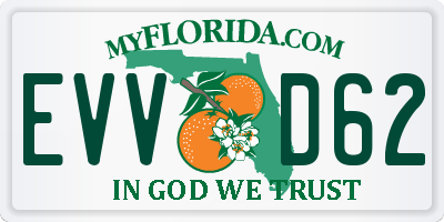 FL license plate EVVD62