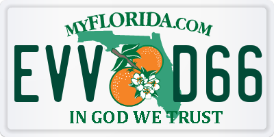 FL license plate EVVD66