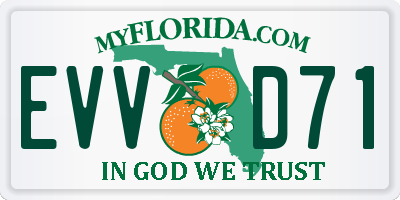 FL license plate EVVD71