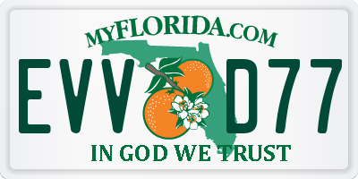 FL license plate EVVD77