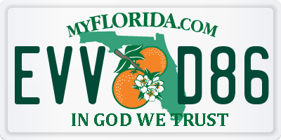 FL license plate EVVD86