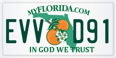 FL license plate EVVD91