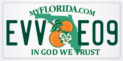 FL license plate EVVE09