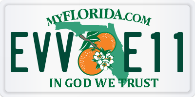 FL license plate EVVE11