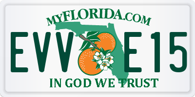 FL license plate EVVE15