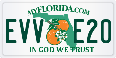 FL license plate EVVE20